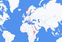 Flights from Kisumu, Kenya to Trondheim, Norway