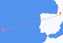 Fly fra Ponta Delgada til Lourdes