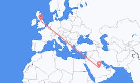 Flights from Saudi Arabia to England