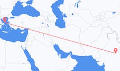 Flyg från Gwalior till Skyros