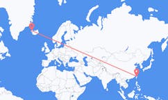 Flights from the city of Taipei, Taiwan to the city of Ísafjörður, Iceland