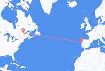 Vluchten van Saguenay, Canada naar Porto, Portugal