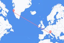 Flyreiser fra Bologna, Italia til Maniitsoq, Grønland