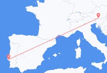 Flyrejser fra Klagenfurt, Østrig til Lissabon, Portugal
