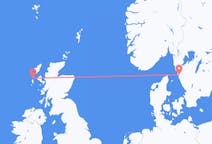 Fly fra Benbecula til Göteborg