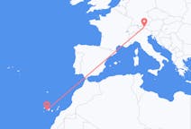 Flights from San Sebastián de La Gomera, Spain to Innsbruck, Austria