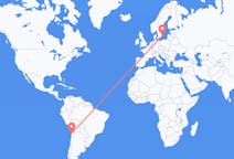 Flyreiser fra Antofagasta, Chile til Kalmar, Sverige