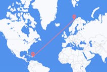 Flyreiser fra Santo Domingo, den dominikanske republikk til Andenes, Norge