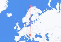 Flights from Podgorica, Montenegro to Sørkjosen, Norway