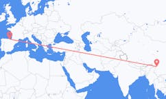 Flyrejser fra Diqing Tibetansk Autonome Præfektur, Kina til Bilbao, Spanien
