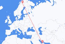 Flyg från Abu Dhabi, Förenade Arabemiraten till Kiruna, Sverige