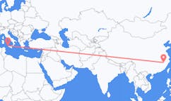 Flyg från Shangrao, Kina till Trapani, Italien