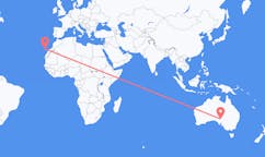 Flyrejser fra Olympic Dam, Australien til Santa Cruz de Tenerife, Spanien