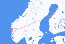 出发地 挪威出发地 卑爾根目的地 芬兰科科拉的航班