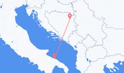 Flyg från Tuzla, Bosnien och Hercegovina till Bari, Italien