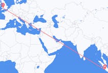 印度尼西亚出发地 明古魯市飞往印度尼西亚目的地 加迪夫的航班