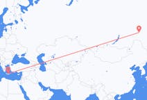 Flights from Neryungri, Russia to Heraklion, Greece
