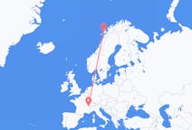 Flights from Stokmarknes, Norway to Geneva, Switzerland