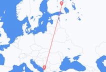 Flyreiser fra Nyslott, Finland til Tirana, Albania