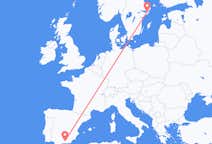 Vluchten van Granada, Spanje naar Stockholm, Zweden