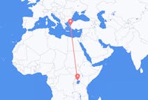 Flyrejser fra Entebbe, Uganda til Izmir, Tyrkiet