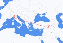 出发地 意大利比萨目的地 土耳其馬爾丁的航班