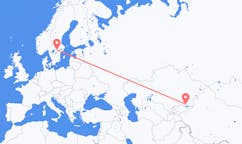 Loty z Ałmaty, Kazachstan do hrabstwa Örebro, Szwecja