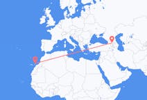 Flyrejser fra Tbilisi, Georgien til Lanzarote, Spanien