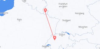 出发地 卢森堡目的地 瑞士的航班