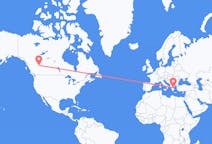 Flyreiser fra Grande Prairie, Canada til Volos, Hellas