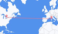 Flyg från Waterloo, Ontario, Kanada till Figari, Frankrike