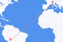 Flyrejser fra Cochabamba, Bolivia til Genova, Italien