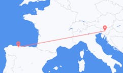 Flyreiser fra Santiago del Monte, til Ljubljana