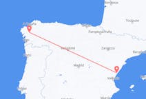 Loty z miasta Santiago de Compostela do miasta Castellón de la Plana
