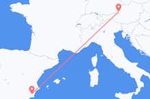Flyg från Murcia, Spanien till Salzburg, Österrike