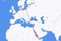 Flyreiser fra Asmara, Eritrea til Visby, Sverige