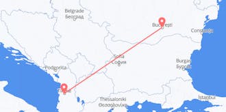 Flights from Romania to Albania