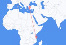 出发地 坦桑尼亚出发地 姆特瓦拉目的地 土耳其达拉曼的航班