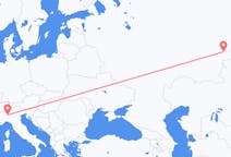 Vols depuis la ville de Milan vers la ville de Tcheliabinsk