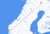 Fly fra Pajala til Bergen