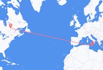 Flyrejser fra Chibougamau, Canada til Malta, Malta