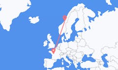 Flyg från Namsos till Poitiers