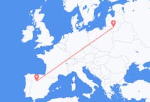 Vluchten van Kaunas, Litouwen naar Valladolid, Spanje