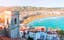 Photo of View on Peniscola from the top of Pope Luna's Castle , Valencia, Spain.