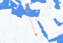 Flyreiser fra Khartoum, Sudan til Milos, Hellas