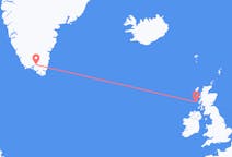 出发地 格陵兰出发地 纳萨尔苏克前往苏格兰的泰里島的航班