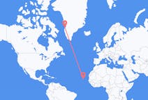 Flyg från São Vicente, Kap Verde till Aasiaat, Grönland