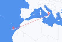 Flyreiser fra Las Palmas, Spania til Lamezia Terme, Italia