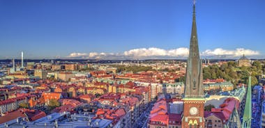 Beautiful aerial panoramic view of the Malmo city in Sweden.