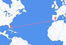 Flyg från Bimini, Bahamas till Granada, Nicaragua, Spanien